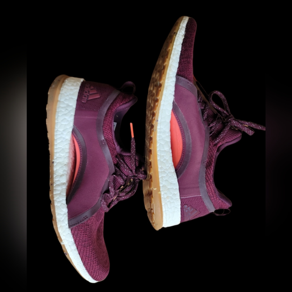 Adidas Pure Boost X Women's Sz 8.5 All Terrain Running Shoes Red Night Ruby